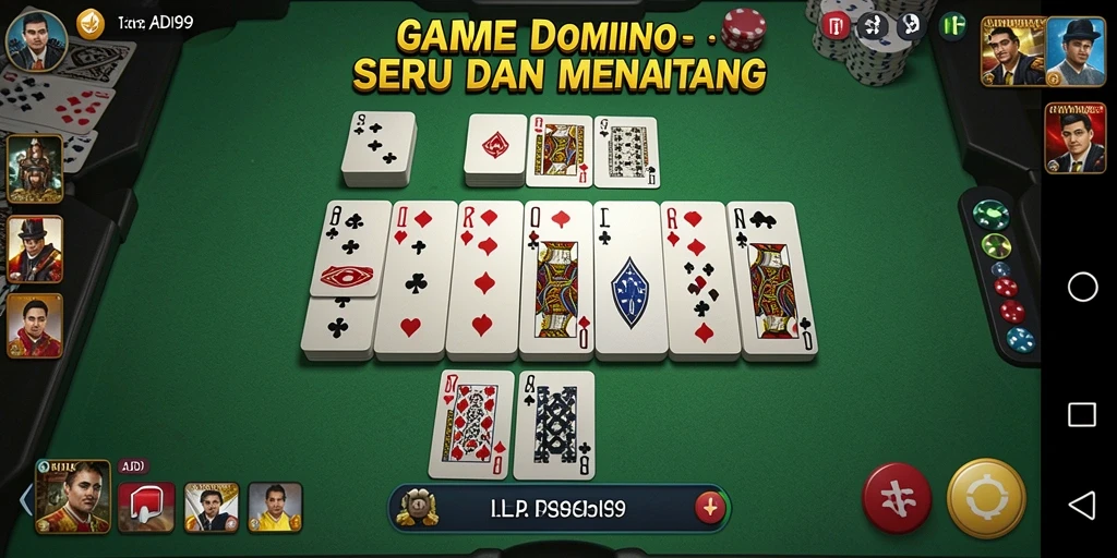 Screenshot gameplay ADI99 menunjukkan serunya bermain domino.