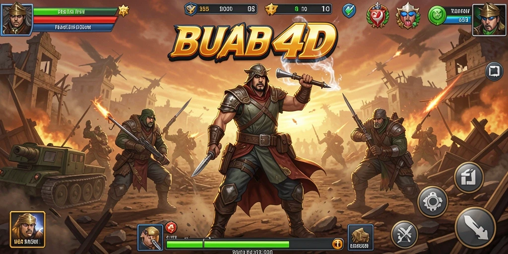 Tangkapan layar gameplay BUAH4D menunjukkan aksi pertempuran yang intens.