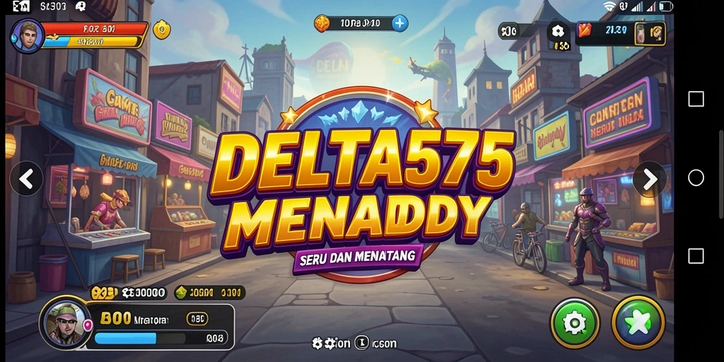 Screenshot gameplay menunjukkan aksi seru di DELTA575.
