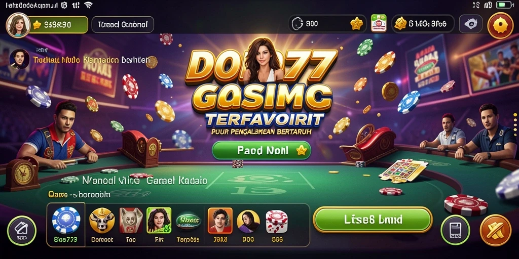 Tampilan gameplay kasino DORA77 yang menarik dan interaktif.