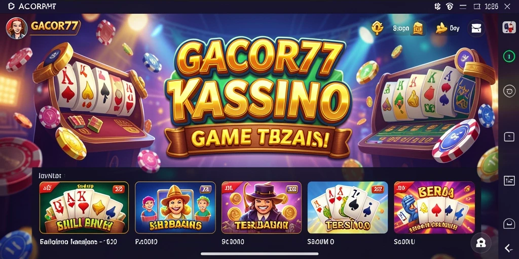 Tampilan gameplay seru GACOR77 dengan berbagai pilihan permainan Kasino.