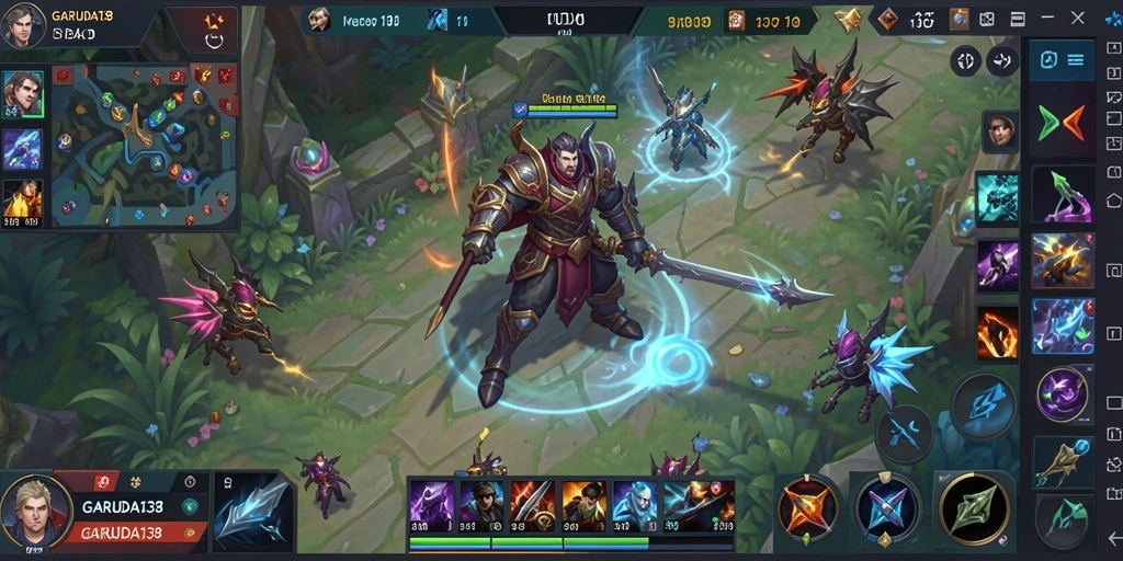 Tampilan gameplay epik dari GARUDA138 dengan pertarungan seru.