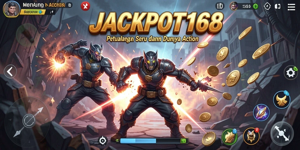 Screenshot JACKPOT168 menampilkan aksi seru dalam pertempuran.