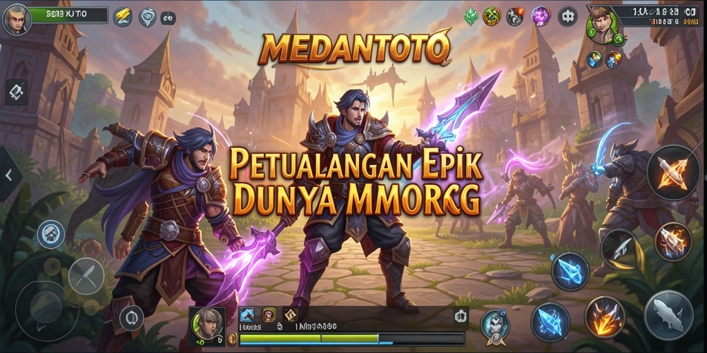 Tangkapan layar utama MEDANTOTO yang menunjukkan aksi gameplay seru dalam MMORPG.