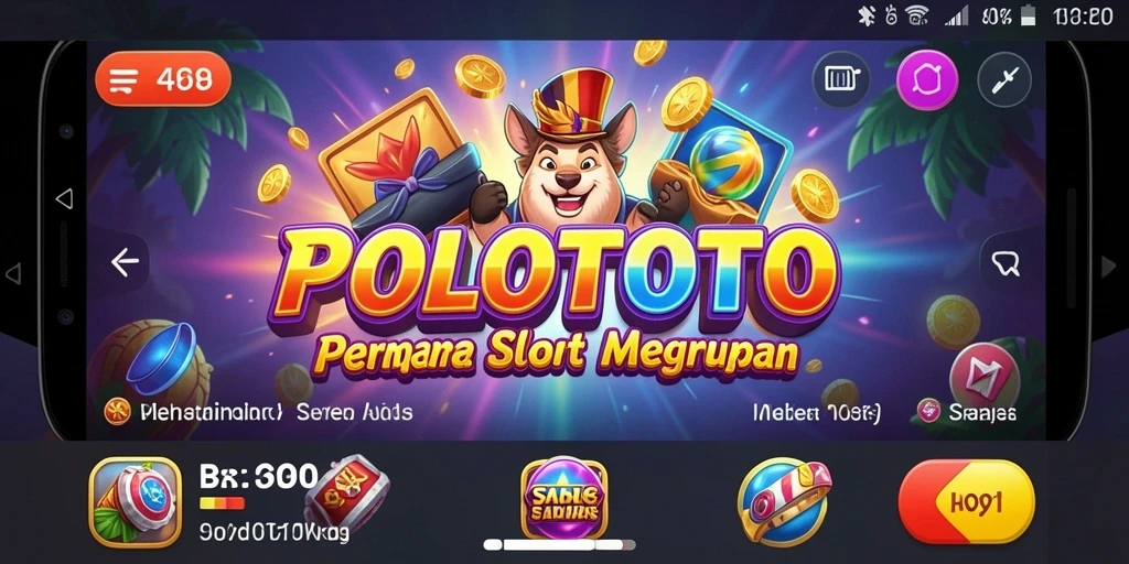 Gulungan POLOTOTO dengan tampilan menarik saat gameplay Slot.