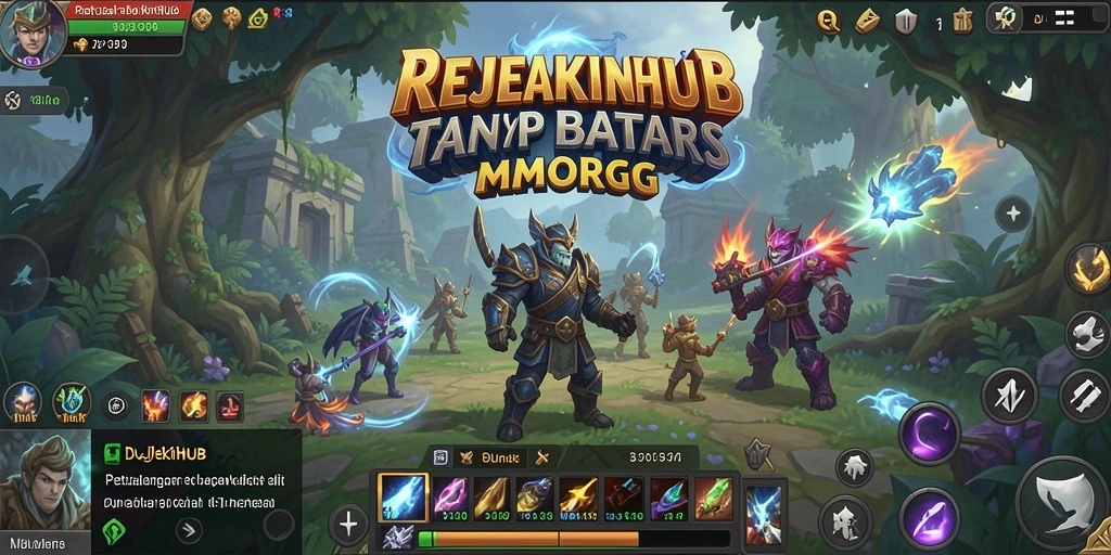 Tangkapan layar gameplay REJEKIHUB menampilkan petualangan yang seru di dunia MMORPG.