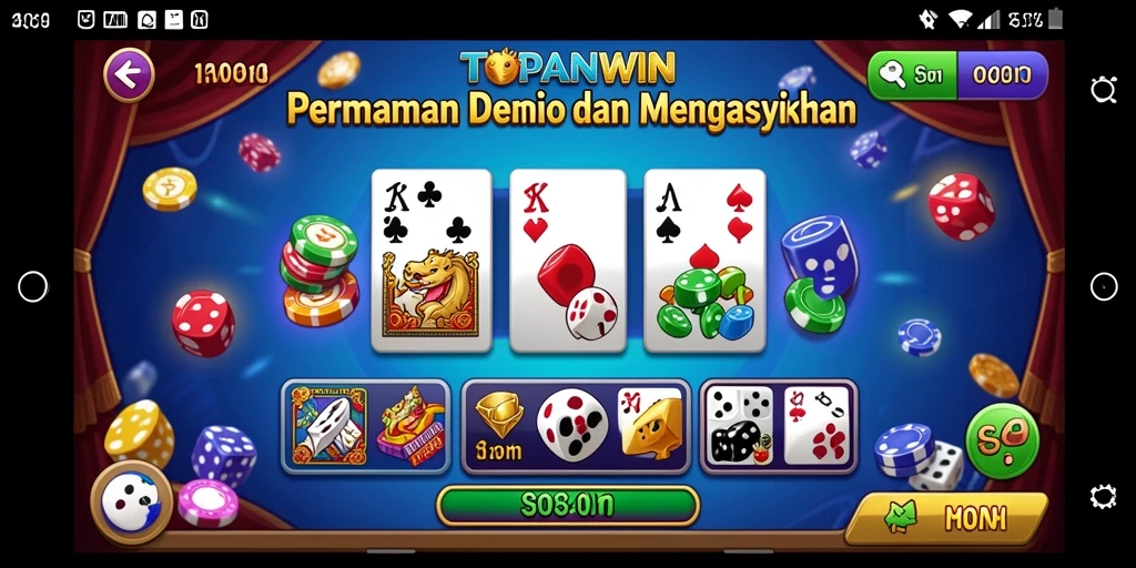 Tangkapan layar utama dari gameplay seru TOPANWIN.